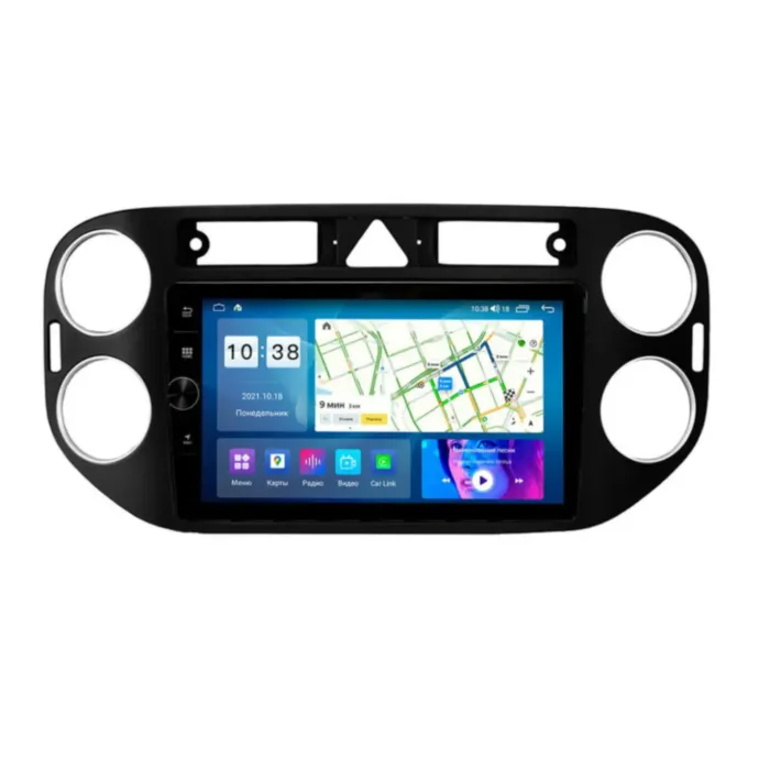 Магнитола для Volkswagen Tiguan 2007-2018 цвет Черный Parafar на Андроид 13.0 PF488T1LUX1FHDAV