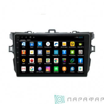 Магнитола для Toyota Corolla 2008-2010 Black Parafar на Андроид 10.0 PF692Lite