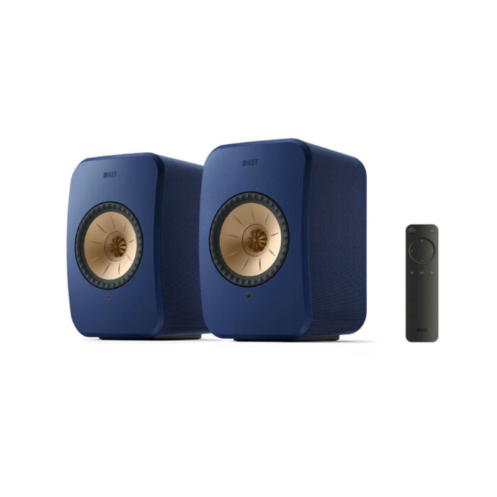 KEF LSX II Cobalt Blue + S1 Floor Stand