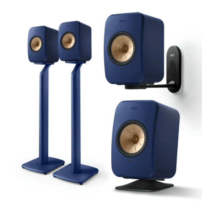 KEF LSX II Cobalt Blue + S1 Floor Stand