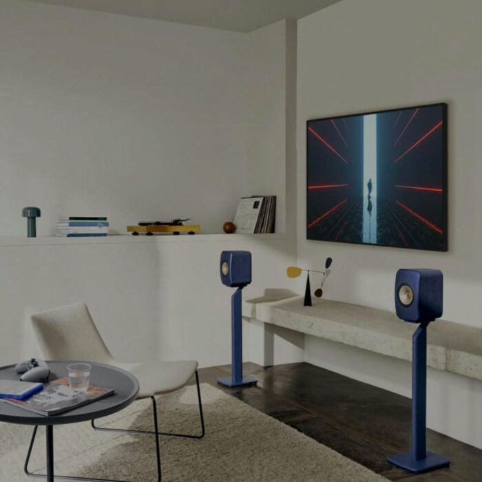 KEF LSX II Cobalt Blue + S1 Floor Stand