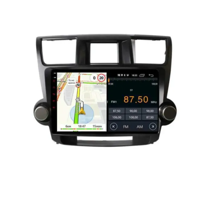 Магнитола для Toyota Highlander 2007-2012 Parafar на Андроид 10.0 PF035T1LUX1TRG