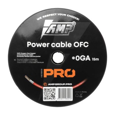 AMP PRO 0Ga OFC Extremely flexible Красный (15м) медь 100%
