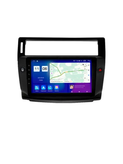 Магнитола для Citroen C4 2004-2010 (черный цвет) Parafar на Андроид 14.0 PF922T2LUX1THD