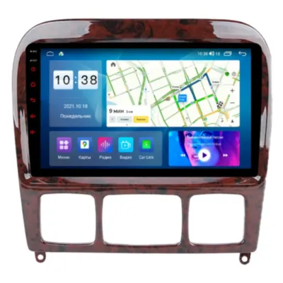 Магнитола для Mercedes S класс кузов w220 дерево Parafar на Андроид 10.0 PF211T2Lite