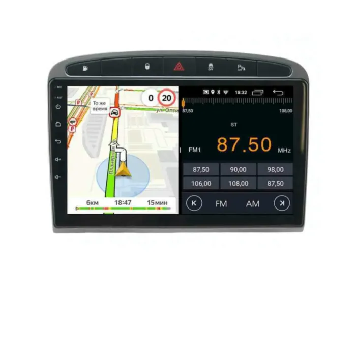 Магнитола для Peugeot 308 и 408 2010-2017 серая Parafar на Андроид 10.0 PF081TRG-G