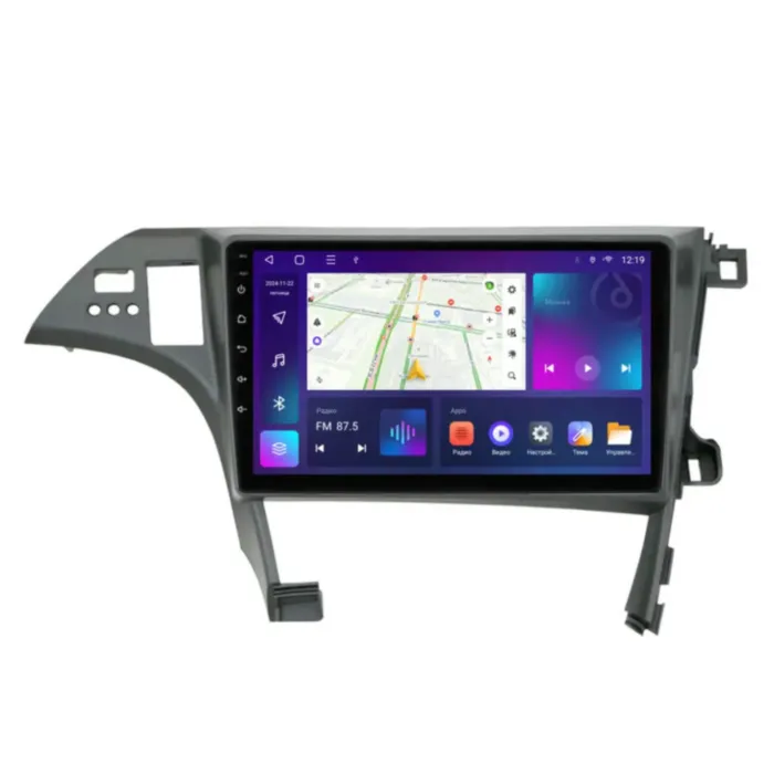 Магнитола для Toyota Prius 2009-2015 Темно-серебристая, левый руль Parafar на Андроид 13.0 PF608RNP