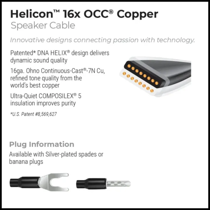 Wireworld Helicon 16x OCC Speaker Cable (HCS2.0MB-10) 2.0m