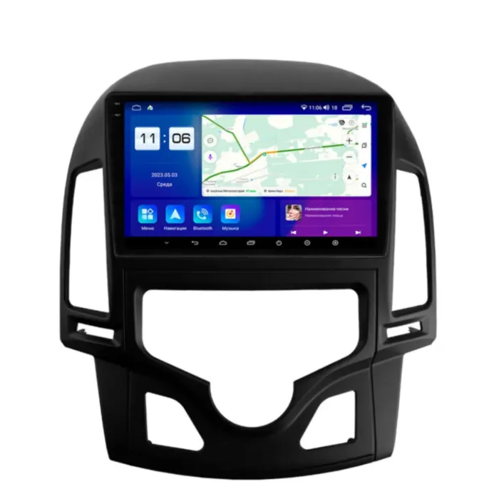 Магнитола для Hyundai i30 2008 - 2011 климат Parafar (cо встроенным модулем для подключения камер 360) на Андроид 13.0 PF258T1U2K360