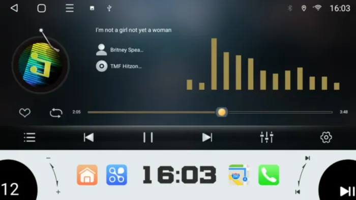 Магнитола для Lada Largus 2012-2021 Parafar на Андроид 12.0 PF863LUX1rnfAIR