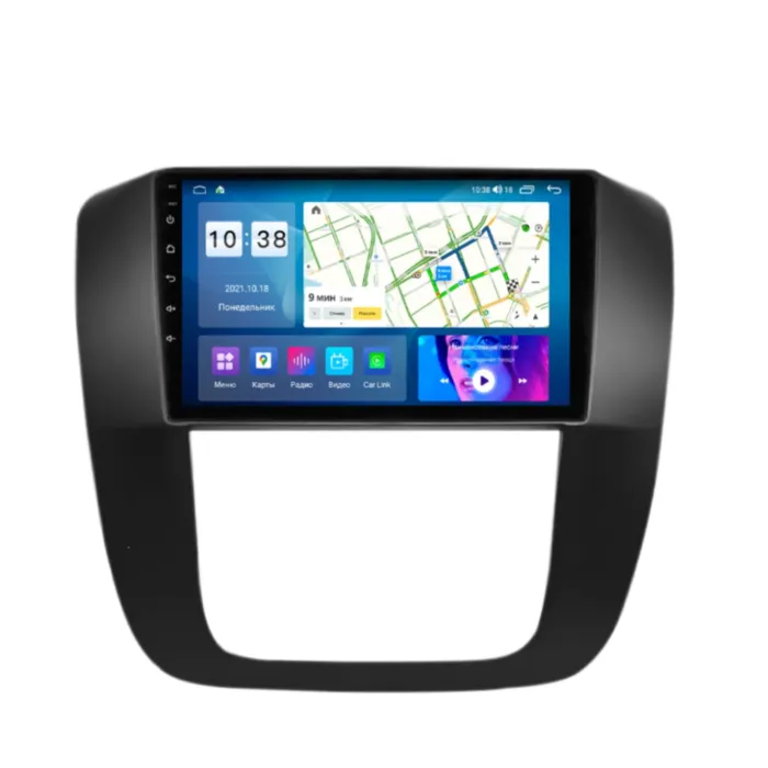 Магнитола для Chevrolet Silverado, Tahoe 2007-2014 черная мат Parafar на Андроид 14.0 PF041T2LUX1KHD