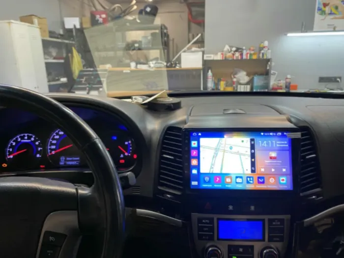 Магнитола для Hyundai Santa Fe 2 2009-2011 Parafar на Андроид 13.0 PF208LUX1UHD