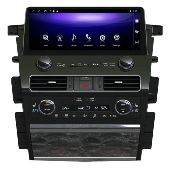 Магнитола для Nissan Patrol 2010-2022 / Infiniti QX56 QX80 2010-2022 память 6/128 Гб экран 12.3" Parafar на Андроид 14.0 PF800L12