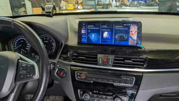 Магнитола для BMW X1 / X2 серия кузов F48 / F39 2018+ EVO для авто без тачскрина Parafar (cо встроенным модулем для подключения камер 360) на Андроид 13.0 PF5509T2IXU360