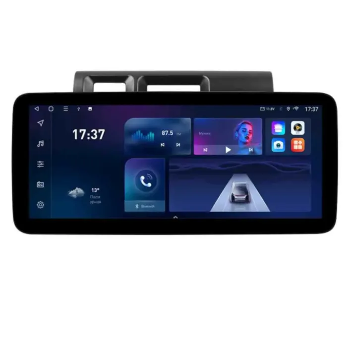 Магнитола для Toyota Land Cruiser 8 J70 2023-2024 черная матовая Parafar NEO в стиле Mercedes на Андроид 10.0 PF416LUX1NRGMx