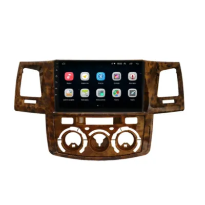 Магнитола для Toyota Hilux/Fortuner 2005-2008 авто с кондиционером цвет Дерево Parafar на Андроид 10.0 PF066ACWLite