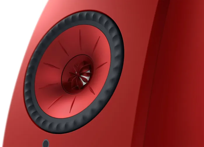 KEF LSX II LAVA RED + KEF S1 Floor Stand Red