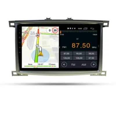 Магнитола для Toyota LC100 2002-2007 Parafar (cо встроенным модулем для подключения камер 360) на Андроид 13.0 PF450LUX1U2K360