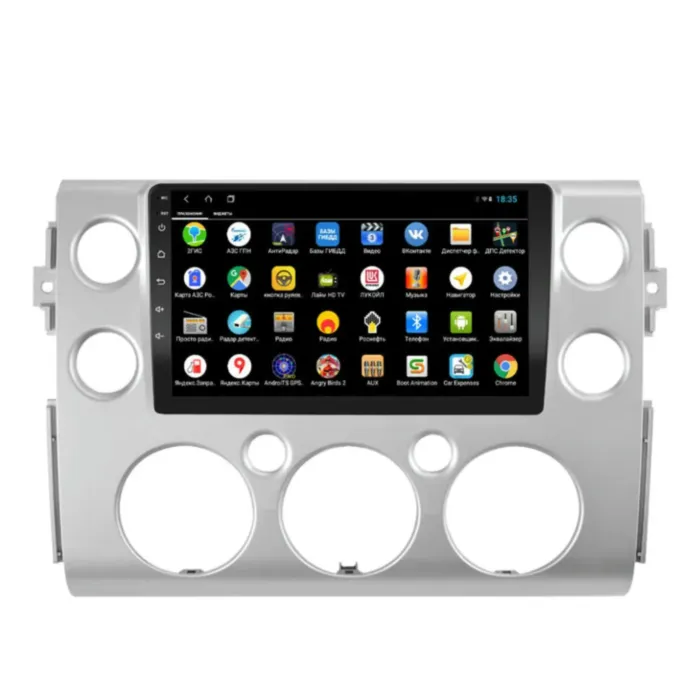 Магнитола для Toyota FJ Cruiser Parafar (cо встроенным модулем для подключения камер 360) на Андроид 13 PF412XHD360