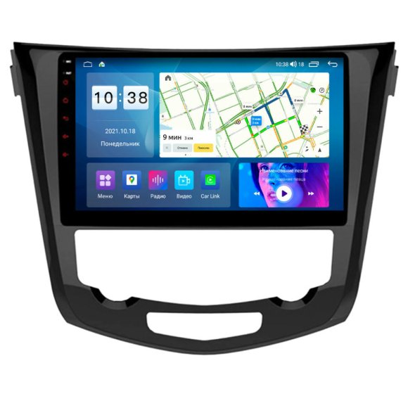 Магнитола для Nissan X-Trail T32, Qashqai J11 2014-2022 Parafar на Андроид 10.0 PF988LUX2Lite