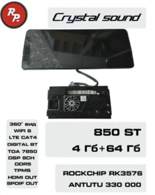 RedPower 850 4/64 Гб 12.3 дюймa XLB SPLIT (без рамки и проводки)