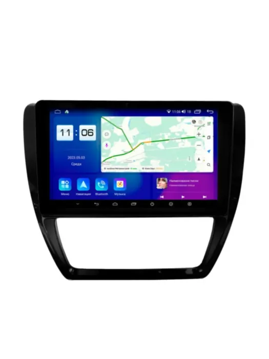 Магнитола для Volkswagen Jetta 2011-2019 вставки климата матовые Parafar на Андроид 13.0 PF905T1U2K