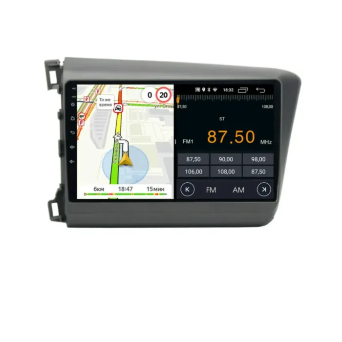 Магнитола для Honda Civic 2012-2016 Parafar (cо встроенным модулем для подключения камер 360) на Андроид 13.0 PF132U2K360