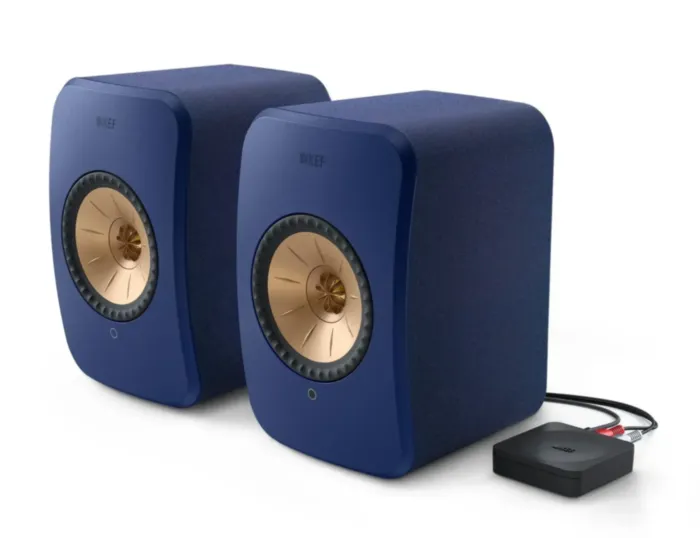 KEF LSX II COBALT BLUE + KEF S1 Floor Stand Blue