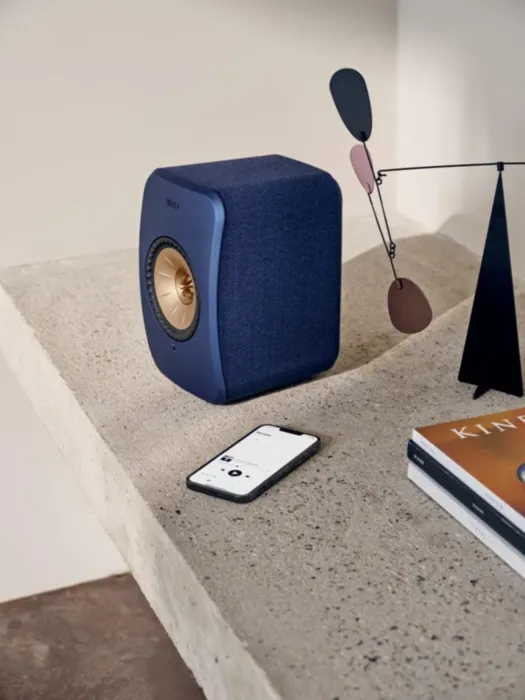 KEF LSX II COBALT BLUE + KEF S1 Floor Stand Blue