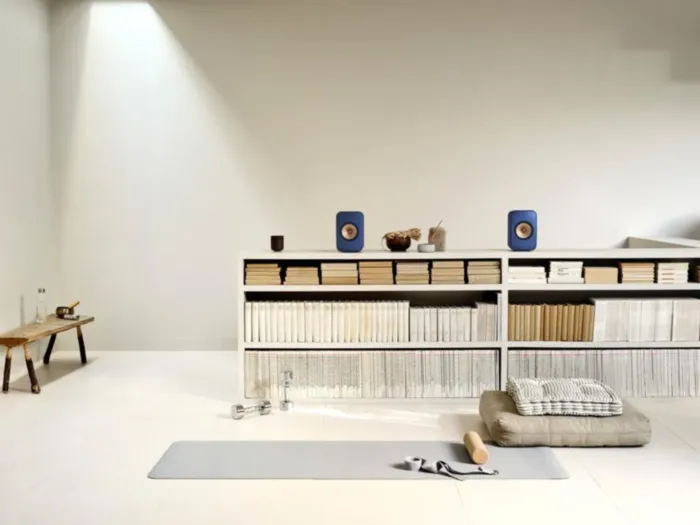 KEF LSX II COBALT BLUE + KEF S1 Floor Stand Blue