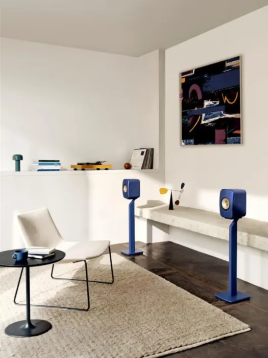 KEF LSX II COBALT BLUE + KEF S1 Floor Stand Blue