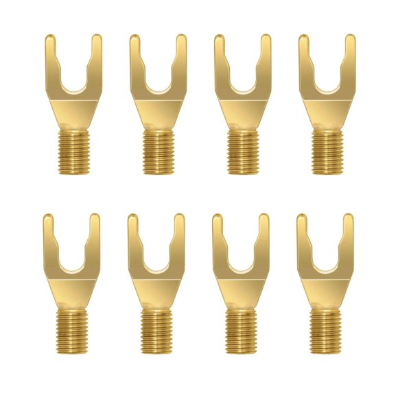 Wireworld Uni-Term Gold Spades Set of 8