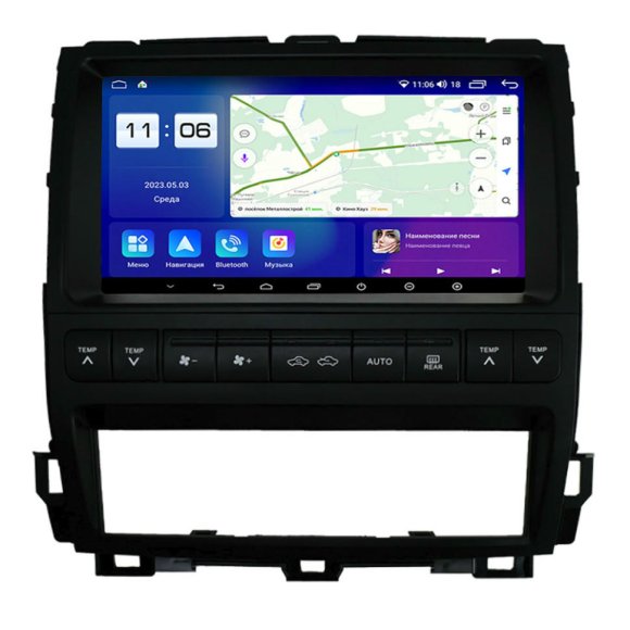 Магнитола для Toyota Cruiser Prado 120 2000-2009 автомобиль с экраном Parafar (cо встроенным модулем для подключения камер 360) на Андроид 13.0 PF456T2LUX3U2K360