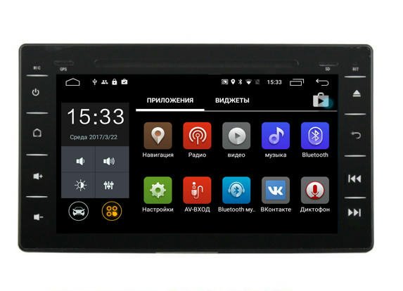 Магнитола для Toyota Hilux 2017+/Fortuner 2017+ c DVD Parafar на Андроид 7.1.1 PF588D