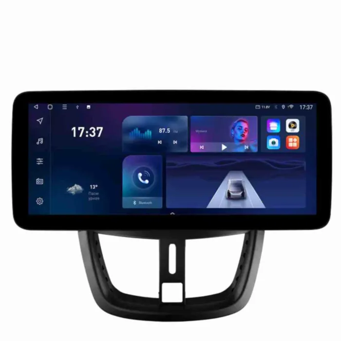 Магнитола для Peugeot 207 2006-2015 Parafar NEO в стиле Mercedes на Андроид 10.0 PF573LUX1NRGMx