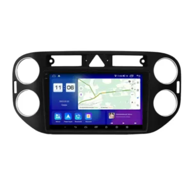 Магнитола для Volkswagen Tiguan 2007-2018 цвет Черный Parafar на Андроид 13.0 PF488T1LUX1RN2K