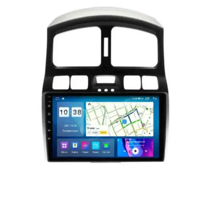 Магнитола для Hyundai Santa Fe 2000-2006 Parafar (cо встроенным модулем для подключения камер 360) на Андроид 13 PF461XHD360