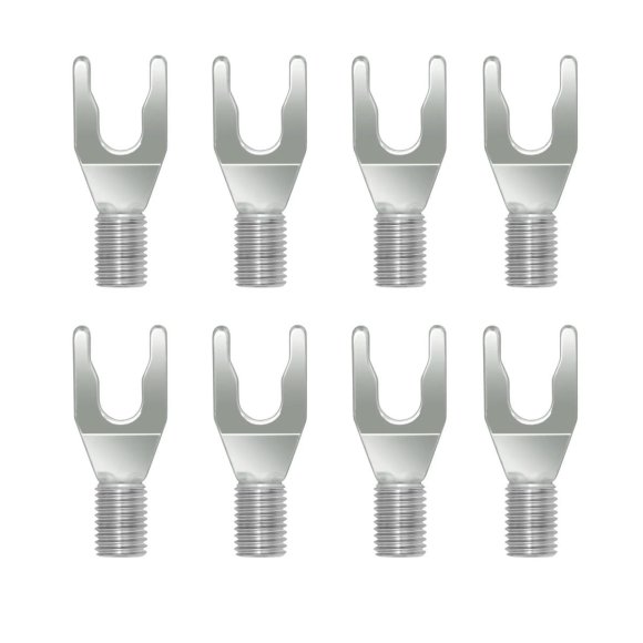 Wireworld Uni-Term Silver Spades Set of 8