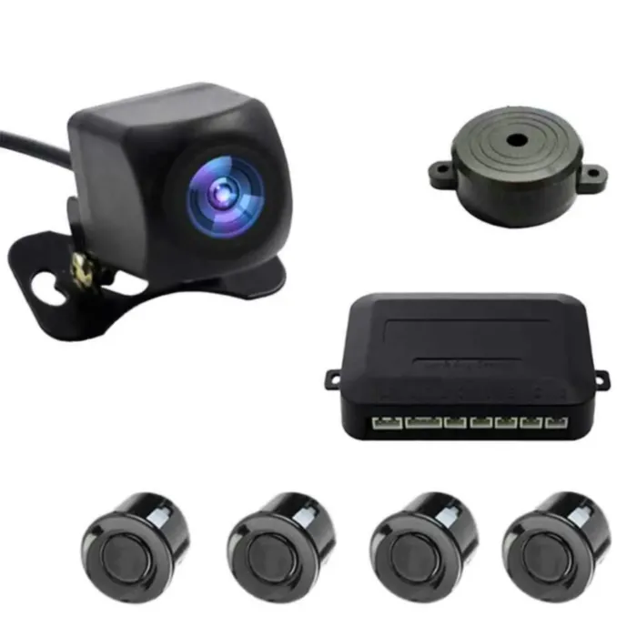 Видеопарктроник с входом для камеры заднего вида Parafar 4 датчика без парковочных линии PF-HDL401