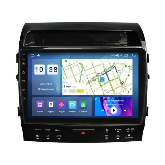 Магнитола для Toyota Land Cruiser 200 2007-2015 Parafar на Андроид 10.0 PF381Lite