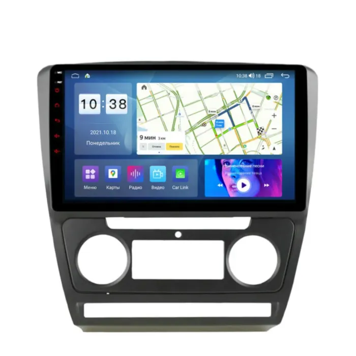 Магнитола для Skoda Octavia A5 2004-2013 черная Parafar на Андроид 13.0 PF005BRNF