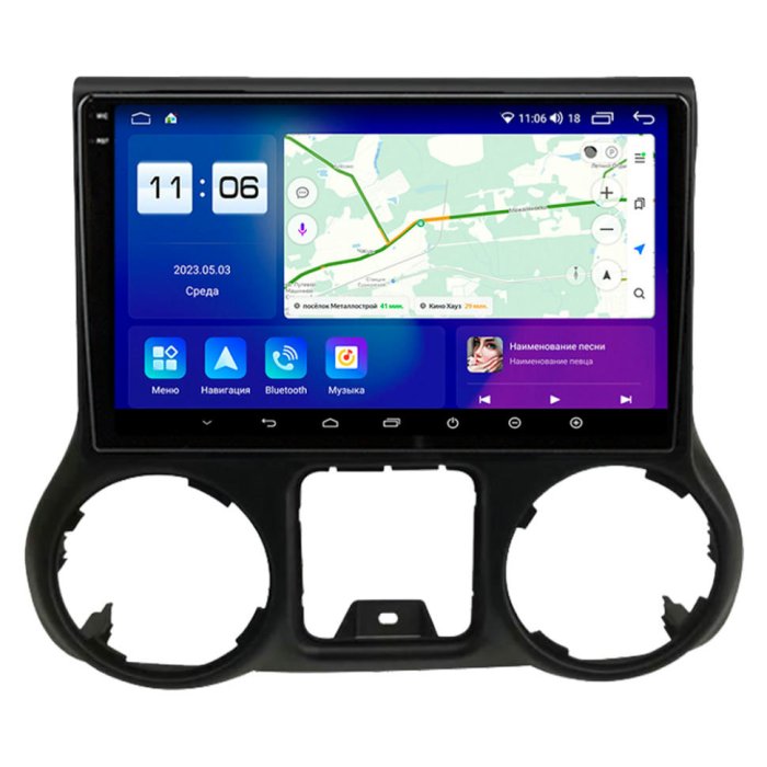 Магнитола для Jeep Wrangler 2011-2014 Parafar на Андроид 13.0 PF098LUX1U2K