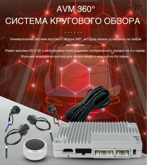 Система кругового обзора RedPower AVM 360° с регистратором PA360