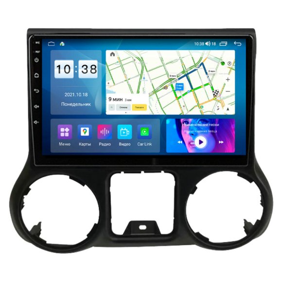 Магнитола для Jeep Wrangler 2011-2014 Parafar на Андроид 10.0 PF098LUX1Lite