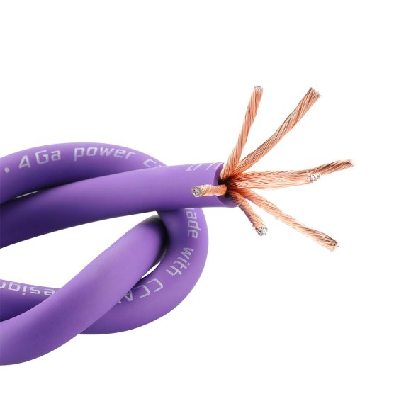 DL Audio Barracuda Power Cable 4 Ga Purple
