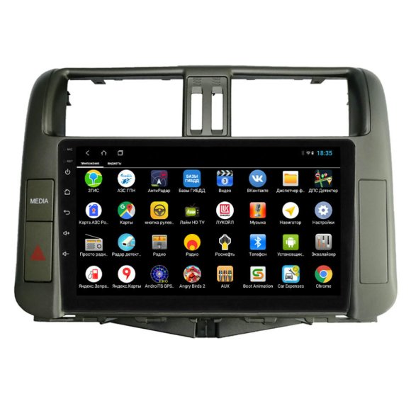 Магнитола для Toyota Land Cruiser Prado 150 2009-2013 авто с 3 кам. Parafar на Андроид 13.0 PF065LUX4XHD