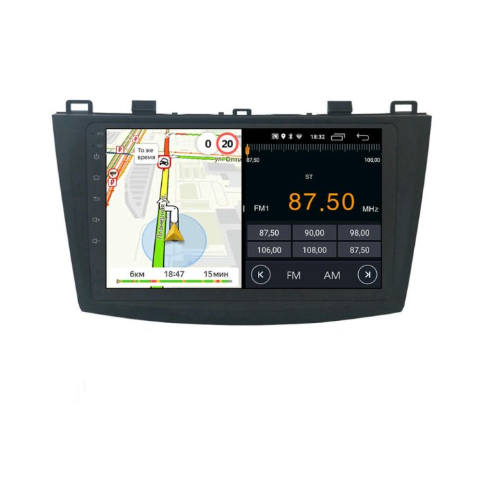 Магнитола для Mazda 3 2009-2012 Parafar (cо встроенным модулем для подключения камер 360) на Андроид 13.0 PF034U2K360