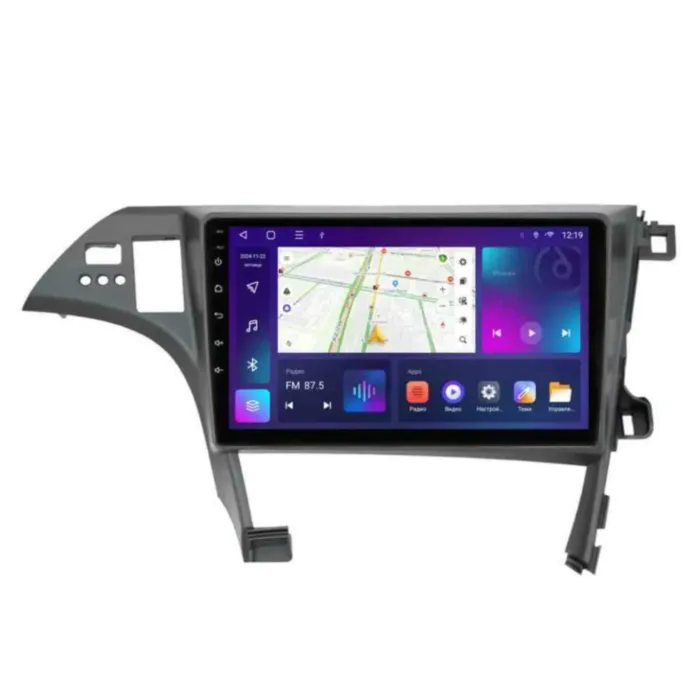 Магнитола для Toyota Prius 2009-2015 Темно-серебристая, левый руль Parafar на Андроид 10.0 PF608TRG