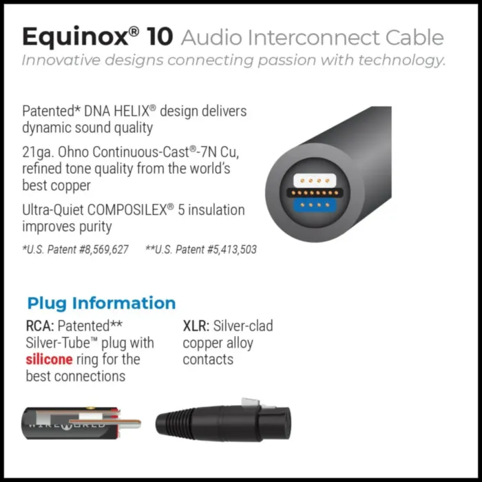 Wireworld Equinox 10 Balanced Audio Interconnect Pair (QBI1.5M-10) 1.5m