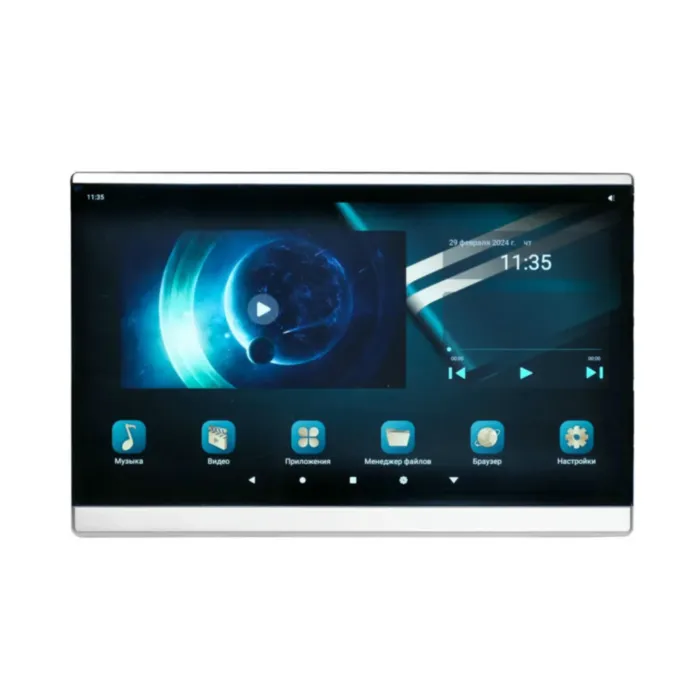 Монитор на подголовник 13.3", 1920*1080 Parafar на Андроид 11.0 4+64Гб PFTech133N4/64